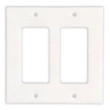 Thassos White Marble Double Rocker Switch Wall Plate / Switch Plate / Cover - Honed