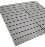 Gio Gray Glossy 1" X 6" Stacked Linear Porcelain Mosaic Tile