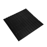 Gio Black Matte 1" X 3" Stacked Linear Porcelain Mosaic Tile