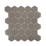 Gio Taupe Matte 2" Hexagon Porcelain Mosaic Tile
