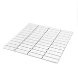 Gio White Matte 1" X 3" Stacked Linear Porcelain Mosaic Tile