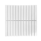 Gio White Glossy 1" X 6" Stacked Linear Porcelain Mosaic Tile
