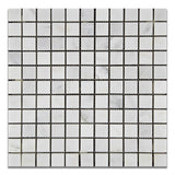 1 X 1 Oriental White / Asian Statuary Marble Honed Mosaic Tile - American Tile Depot - Shower, Backsplash, Bathroom, Kitchen, Deck & Patio, Decorative, Floor, Wall, Ceiling, Powder Room, Indoor, Outdoor, Commercial, Residential, Interior, Exterior