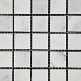 1 X 1 Oriental White / Asian Statuary Marble Polished Mosaic Tile - American Tile Depot - Shower, Backsplash, Bathroom, Kitchen, Deck & Patio, Decorative, Floor, Wall, Ceiling, Powder Room, Indoor, Outdoor, Commercial, Residential, Interior, Exterior