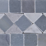 Carrara White Marble Honed BIAS Border Listello w/ Blue-Gray Dots - American Tile Depot - Commercial and Residential (Interior & Exterior), Indoor, Outdoor, Shower, Backsplash, Bathroom, Kitchen, Deck & Patio, Decorative, Floor, Wall, Ceiling, Powder Room - 2