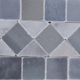 Carrara White Marble Honed BIAS Border Listello w/ Blue-Gray Dots - American Tile Depot - Commercial and Residential (Interior & Exterior), Indoor, Outdoor, Shower, Backsplash, Bathroom, Kitchen, Deck & Patio, Decorative, Floor, Wall, Ceiling, Powder Room - 3