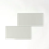 3 X 6 White Glass Subway Tile - Rainbow Series