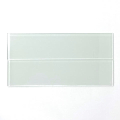 3 X 12 White Glass Subway Tile - Rainbow Series