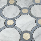 Waterjet Round Marble Polished Mosaic Tile
