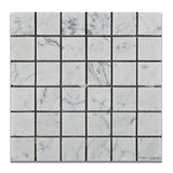 2 X 2 Carrara White Marble Polished Mosaic Tile