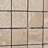 2 X 2 Durango Cream Travertine Tumbled Mosaic Tile