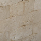 2 X 4 Ivory Travertine CNC Arched 3-D Brick Mosaic Tile - American Tile Depot - Shower, Backsplash, Bathroom, Kitchen, Deck & Patio, Decorative, Floor, Wall, Ceiling, Powder Room, Indoor, Outdoor, Commercial, Residential, Interior, Exterior