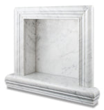Carrara White Marble Hand-Made Custom Shampoo Niche / Shelf - SMALL - Honed - American Tile Depot - Commercial and Residential (Interior & Exterior), Indoor, Outdoor, Shower, Backsplash, Bathroom, Kitchen, Deck & Patio, Decorative, Floor, Wall, Ceiling, Powder Room - 1