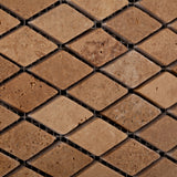 Noce Travertine 1" Diamond Tumbled Mosaic Tile