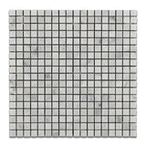 5/8 X 5/8 Carrara White Marble Polished Mosaic Tile - American Tile Depot - Commercial and Residential (Interior & Exterior), Indoor, Outdoor, Shower, Backsplash, Bathroom, Kitchen, Deck & Patio, Decorative, Floor, Wall, Ceiling, Powder Room - 1