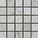 1 X 1 Carrara White Marble Honed Mosaic Tile