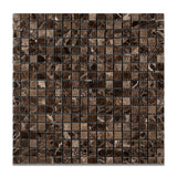 5/8 X 5/8 Emperador Dark Marble Polished Mosaic Tile