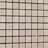 5/8 X 5/8 Crema Marfil Marble Tumbled Mosaic Tile