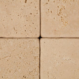 4 X 4 Ivory Travertine Tumbled Field Tile