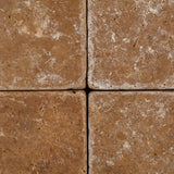 6 X 6 Noce Travertine Tumbled Field Tile