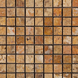 5/8 X 5/8 Scabos Travertine Tumbled Mosaic Tile - American Tile Depot - Commercial and Residential (Interior & Exterior), Indoor, Outdoor, Shower, Backsplash, Bathroom, Kitchen, Deck & Patio, Decorative, Floor, Wall, Ceiling, Powder Room - 2