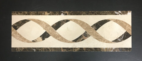 Rome 4 X 12 Marble Waterjet Border - Polished