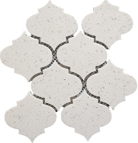 Terrazzo Silver Marble Polished 4" Morocco Mosaic Tile