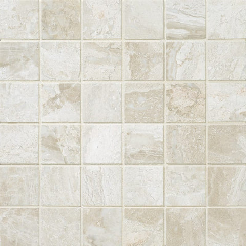 2 X 2 Diano Royal ( Queen Beige ) Marble Polished Mosaic Tile