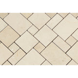 Crema Marfil Marble Polished Mini Versailles Mosaic Tile - American Tile Depot - Commercial and Residential (Interior & Exterior), Indoor, Outdoor, Shower, Backsplash, Bathroom, Kitchen, Deck & Patio, Decorative, Floor, Wall, Ceiling, Powder Room - 2