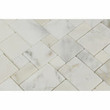 Calacatta Gold Marble Honed Mini Versailles Mosaic Tile - American Tile Depot - Commercial and Residential (Interior & Exterior), Indoor, Outdoor, Shower, Backsplash, Bathroom, Kitchen, Deck & Patio, Decorative, Floor, Wall, Ceiling, Powder Room - 2