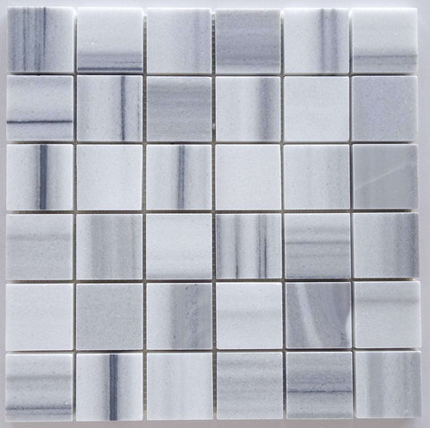 2 X 2 Mink Marmara Equator Marble Polished Mosaic Tile - American Tile Depot - Shower, Backsplash, Bathroom, Kitchen, Deck & Patio, Decorative, Floor, Wall, Ceiling, Powder Room, Indoor, Outdoor, Commercial, Residential, Interior, Exterior