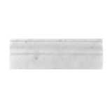 Oriental White / Asian Statuary Marble 4" Baseboard Trim Molding Polished