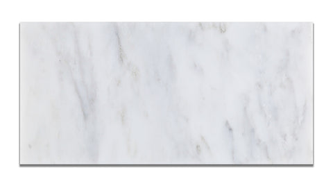 6 X 12 Oriental White / Asian Statuary Marble Honed Subway Brick Field Tile - American Tile Depot - Commercial and Residential (Interior & Exterior), Indoor, Outdoor, Shower, Backsplash, Bathroom, Kitchen, Deck & Patio, Decorative, Floor, Wall, Ceiling, Powder Room - 1