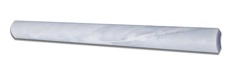 Oriental White / Asian Statuary Marble Polished Quarter - Round Trim Molding - American Tile Depot - Commercial and Residential (Interior & Exterior), Indoor, Outdoor, Shower, Backsplash, Bathroom, Kitchen, Deck & Patio, Decorative, Floor, Wall, Ceiling, Powder Room - 1