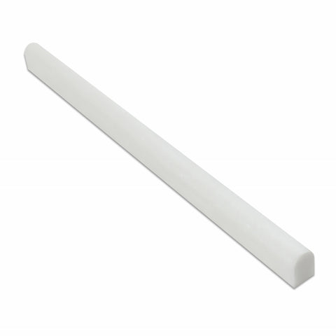 Thassos White Marble Polished 1/2 X 12 Pencil Liner - American Tile Depot - Commercial and Residential (Interior & Exterior), Indoor, Outdoor, Shower, Backsplash, Bathroom, Kitchen, Deck & Patio, Decorative, Floor, Wall, Ceiling, Powder Room - 1