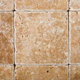 4 X 4 Walnut Travertine Tumbled Field Tile - American Tile Depot - Commercial and Residential (Interior & Exterior), Indoor, Outdoor, Shower, Backsplash, Bathroom, Kitchen, Deck & Patio, Decorative, Floor, Wall, Ceiling, Powder Room - 2