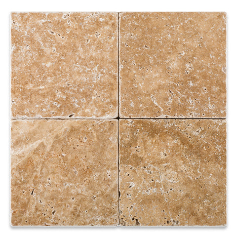 6 X 6 Walnut Travertine Tumbled Field Tile - American Tile Depot - Commercial and Residential (Interior & Exterior), Indoor, Outdoor, Shower, Backsplash, Bathroom, Kitchen, Deck & Patio, Decorative, Floor, Wall, Ceiling, Powder Room - 1