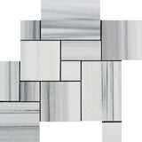 Mink Marmara Equator Marble 4-Pieced OPUS Mini-Pattern Polished Mosaic Tile