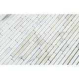 Calacatta Gold Marble Polished Bamboo Sticks Mosaic Tile ( Single Color )