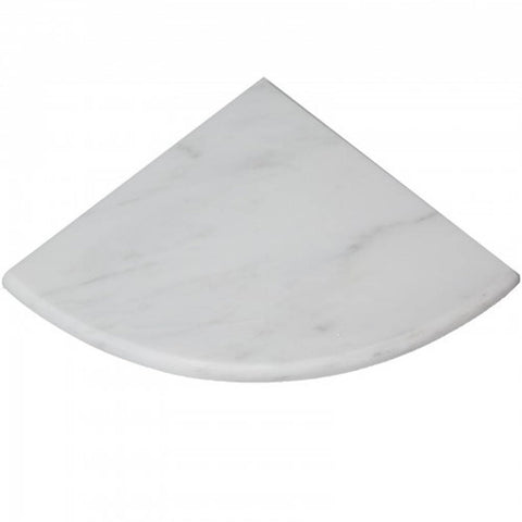 Oriental White / Asian Statuary Marble Shower Corner Shelf - Honed