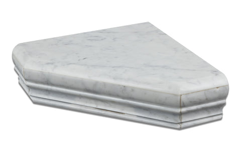 Carrara White Marble Hand-Made Custom Shower Corner Shelf - Polished