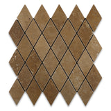 Noce Travertine 2 X 4 Tumbled Diamond Mosaic Tile - American Tile Depot - Commercial and Residential (Interior & Exterior), Indoor, Outdoor, Shower, Backsplash, Bathroom, Kitchen, Deck & Patio, Decorative, Floor, Wall, Ceiling, Powder Room - 1