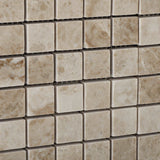 1 X 1 Cappuccino Marble Polished Mosaic Tile