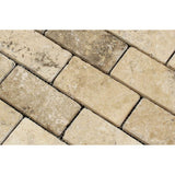 2 X 4 Philadelphia Travertine Tumbled Brick Mosaic Tile