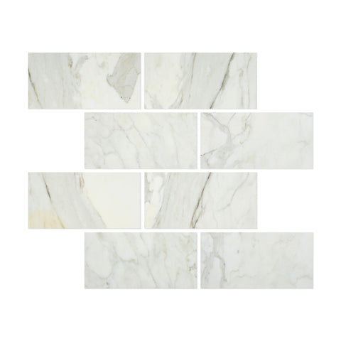 12 X 24 Calacatta Gold Marble Polished Field Tile - American Tile Depot - Shower, Backsplash, Bathroom, Kitchen, Deck & Patio, Decorative, Floor, Wall, Ceiling, Powder Room, Indoor, Outdoor, Commercial, Residential, Interior, Exterior