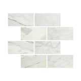 6 X 12 Calacatta Gold Marble Polished Subway Brick Field Tile - American Tile Depot - Commercial and Residential (Interior & Exterior), Indoor, Outdoor, Shower, Backsplash, Bathroom, Kitchen, Deck & Patio, Decorative, Floor, Wall, Ceiling, Powder Room - 1