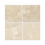 6 X 6 Durango Cream Travertine Tumbled Field Tile