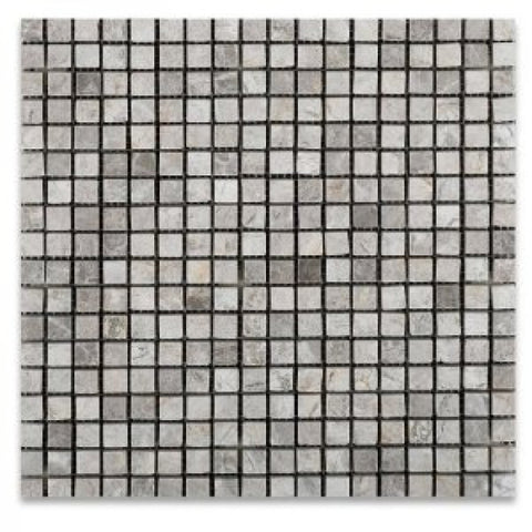 5/8 X 5/8 Tundra Gray (Atlantic Gray) Marble Polished Mosaic Tile